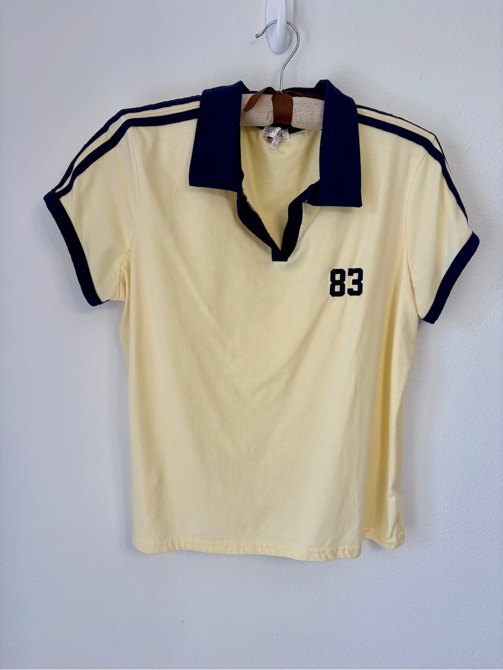 Riley & James Women’s Cotton Blend Top Size 3XL Yellow Collared Tee Shirt